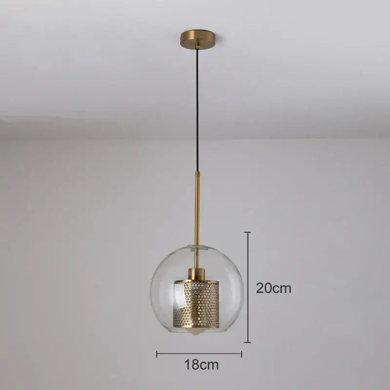 Gold Mesh Pendant Light