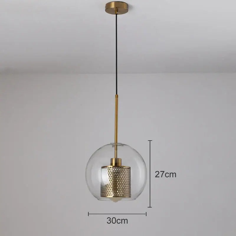 Gold Mesh Pendant Light