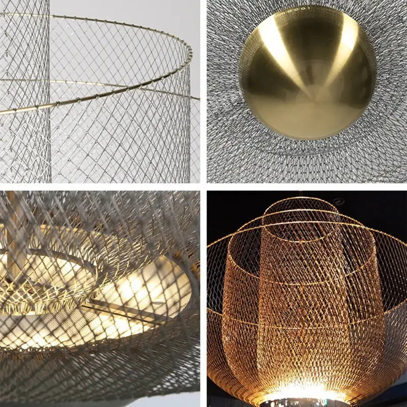 Gold Mesh Ceiling Chandelier