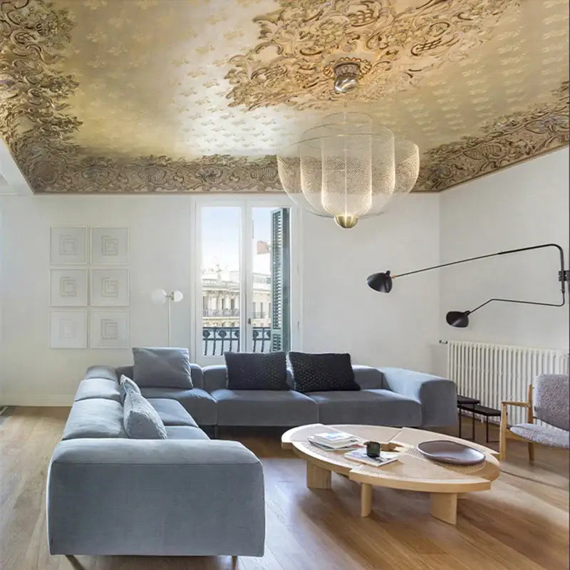 Gold Mesh Ceiling Chandelier