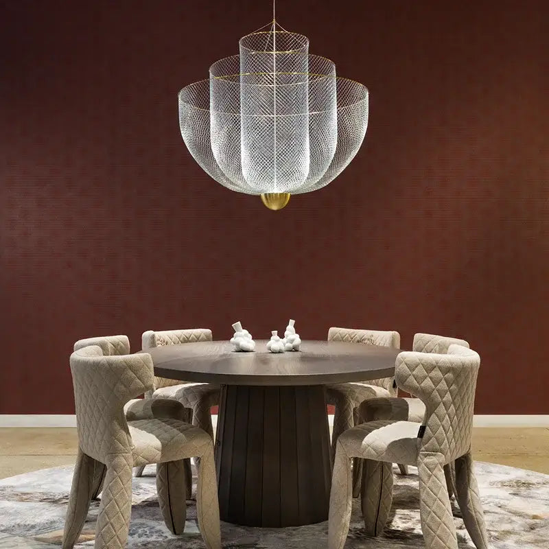 Gold Mesh Ceiling Chandelier