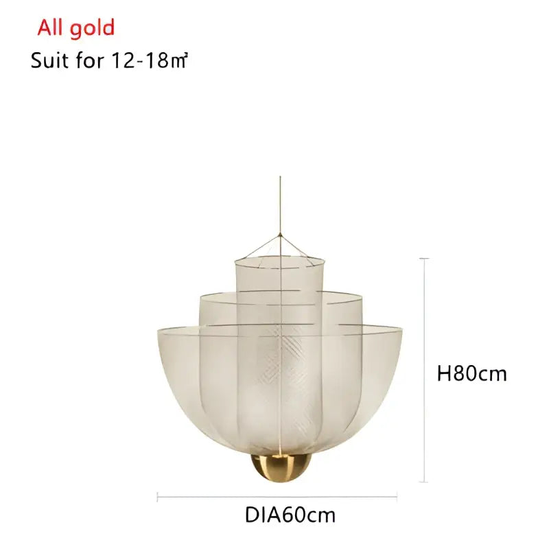 Gold Mesh Ceiling Chandelier