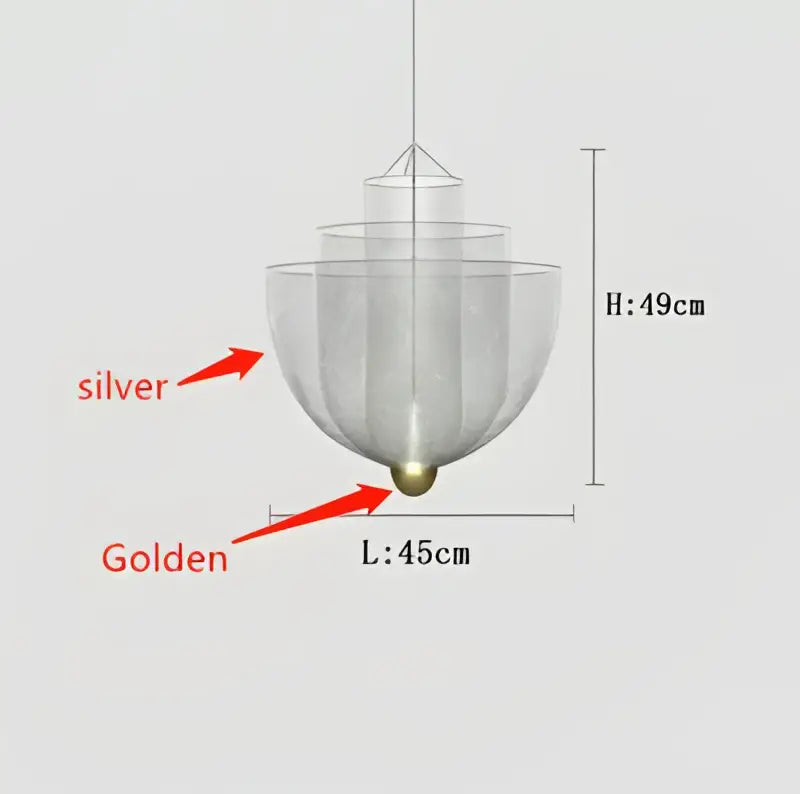 Gold Mesh Tiered Chandelier