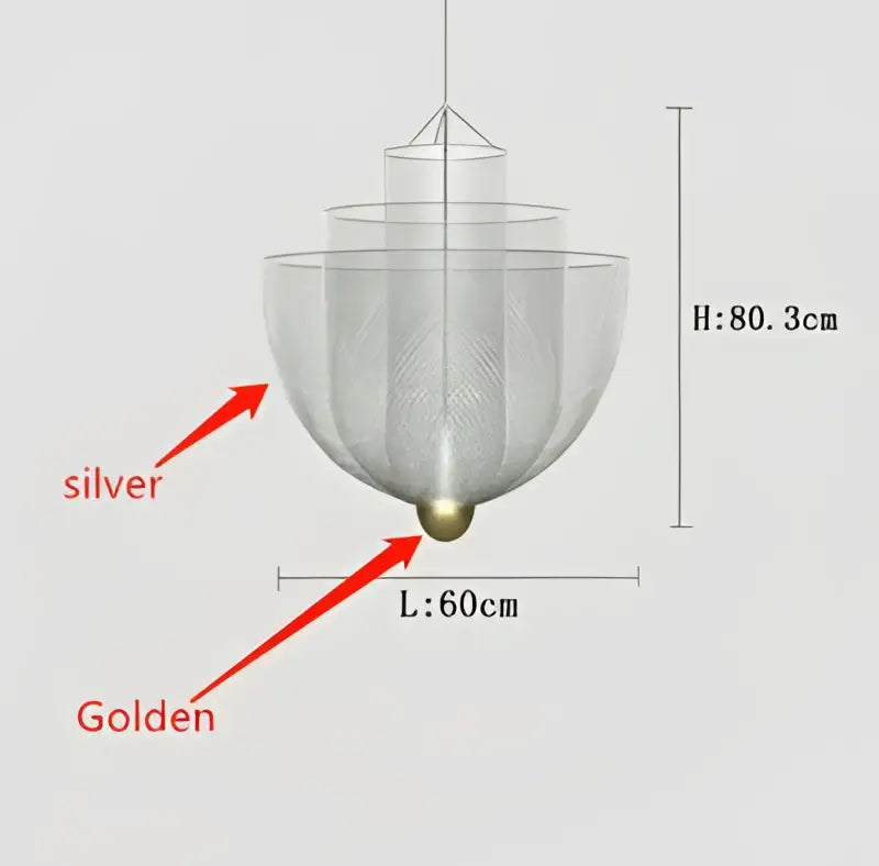 Gold Mesh Tiered Chandelier