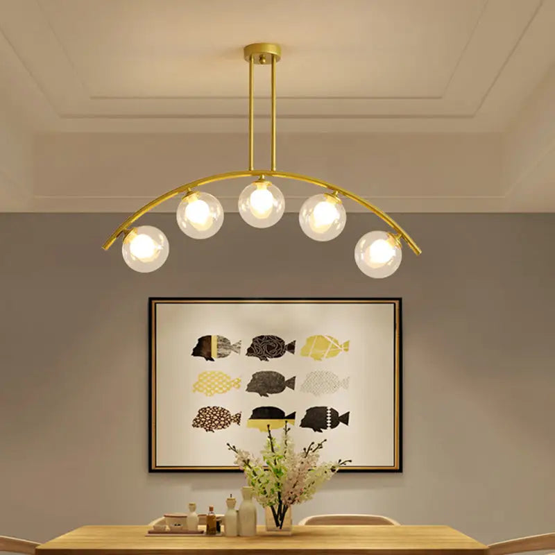 Gold Arched Ceiling Light