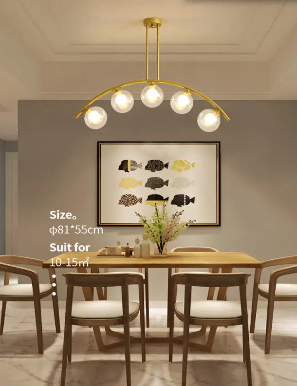 Gold Arched Ceiling Light