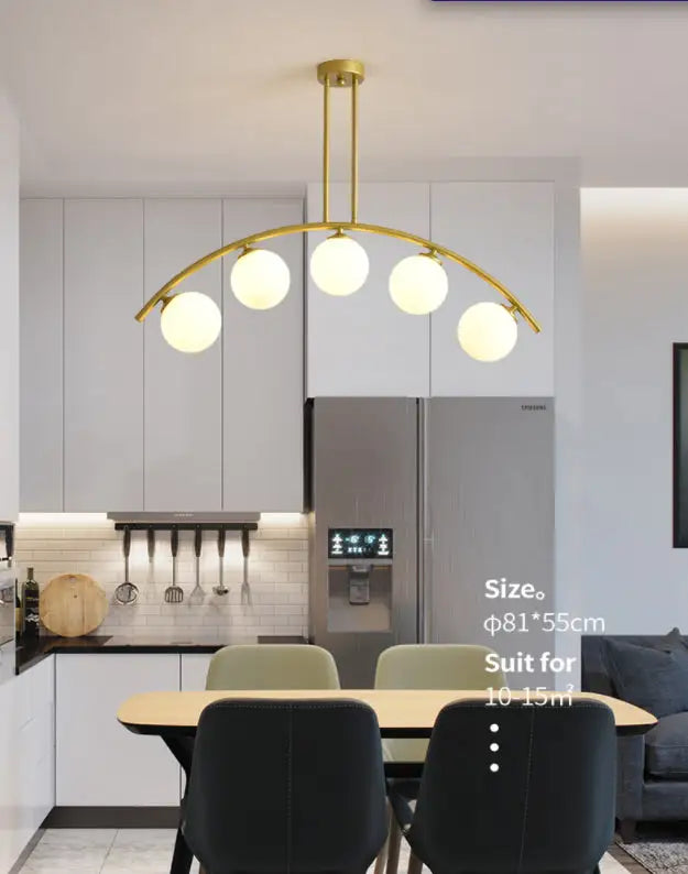 Gold Arched Ceiling Light
