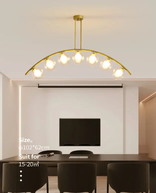 Gold Arched Ceiling Light