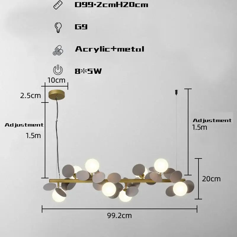 Gold Branching Pendant Light