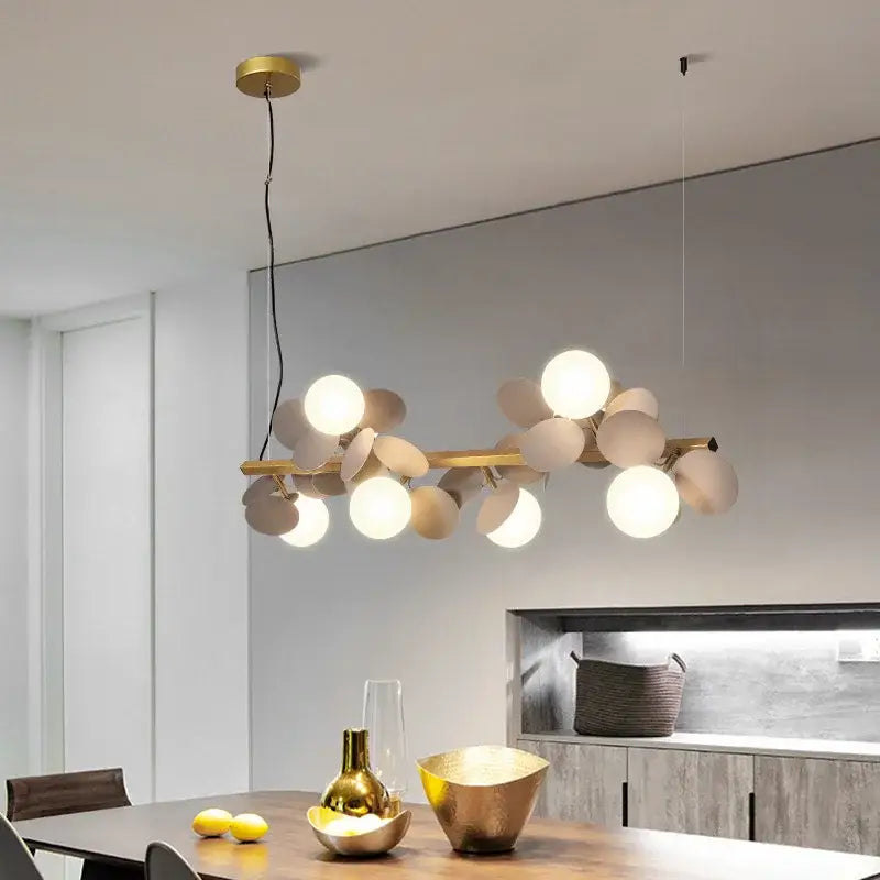 Gold Branching Pendant Light