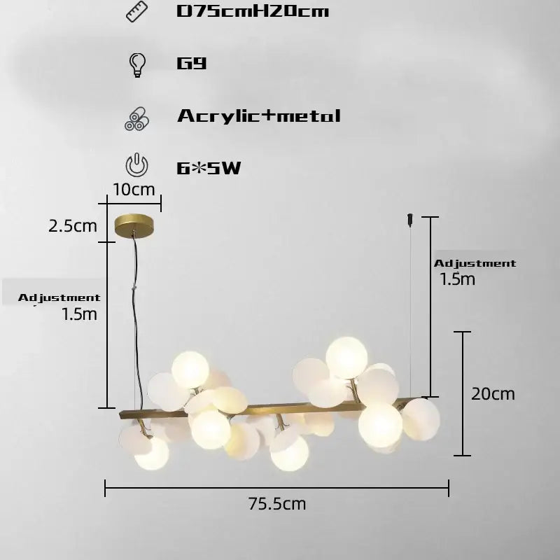 Gold Branching Pendant Light