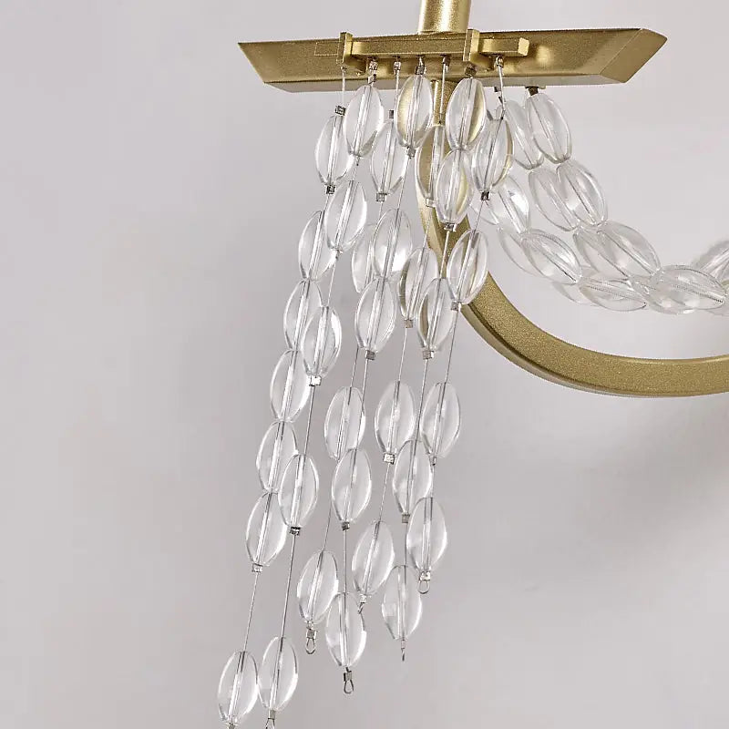 Gold Crystal Candle Sconce