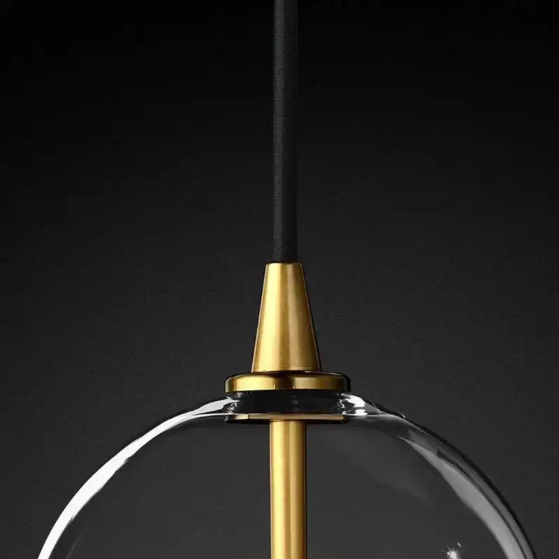 Gold 3-Light Cluster Globe Pendant Light