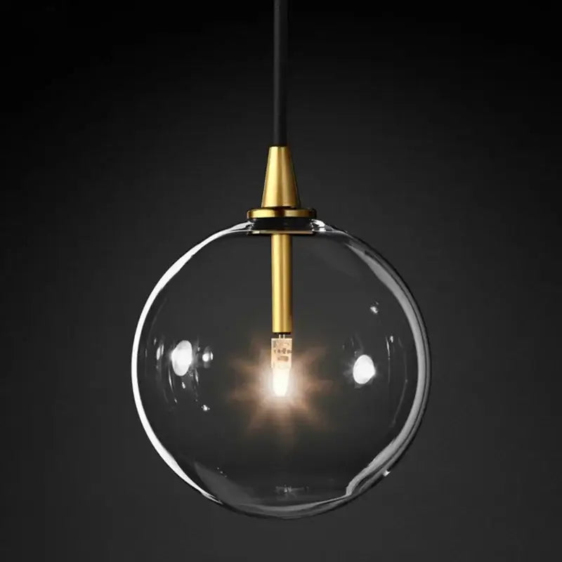 Gold 3-Light Cluster Globe Pendant Light