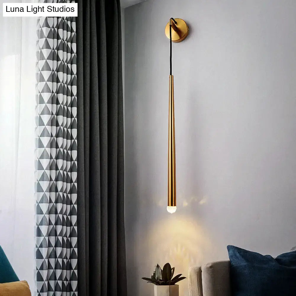 Gold Tapered Shade Sconce