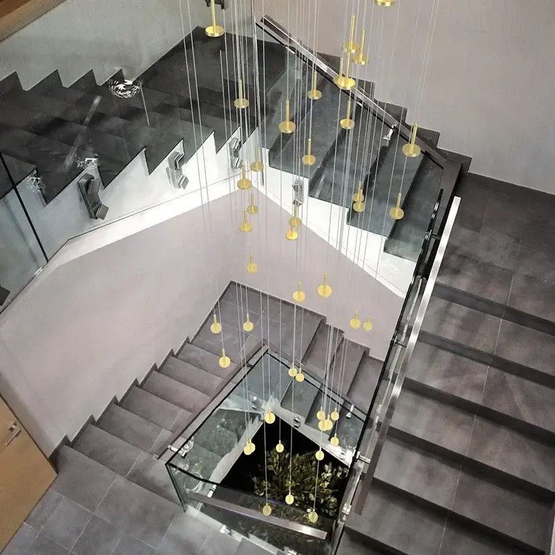 Gold Minimalist Ceiling Chandelier