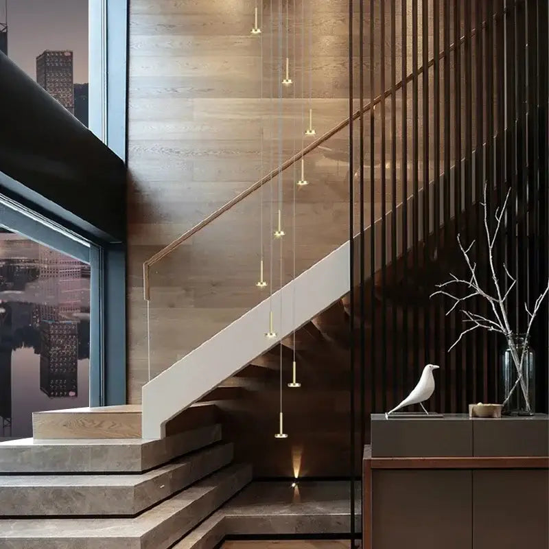 Gold Minimalist Ceiling Chandelier
