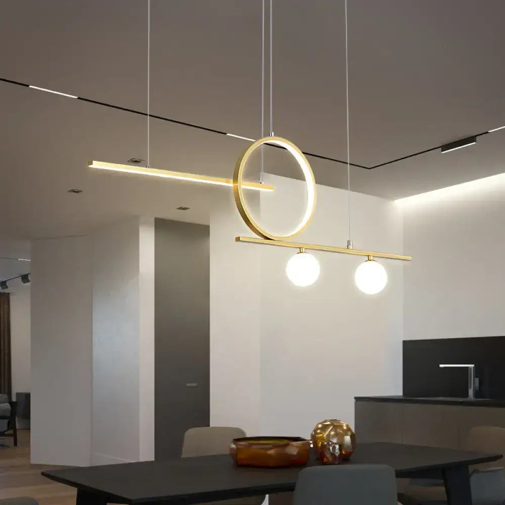 Gold Globe Acrylic Minimalist Pendant Light