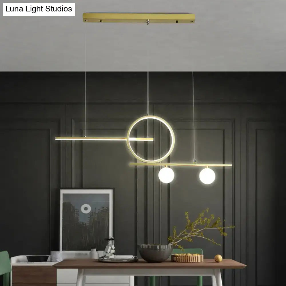 Gold Globe Acrylic Minimalist Pendant Light