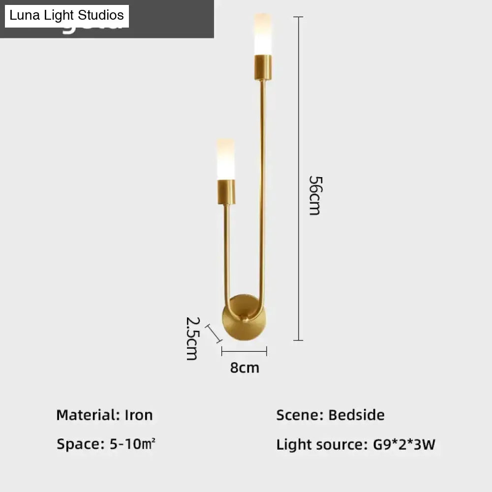 Gold Vertical Wall Sconce
