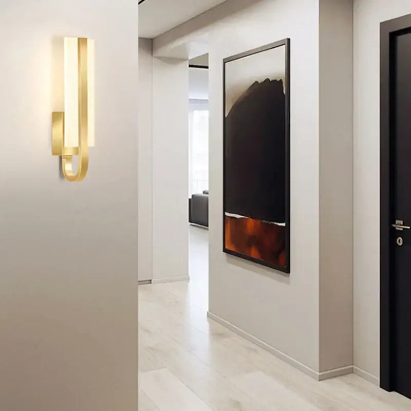 Gold LED Wall Sconce Minimalist Cozy Design