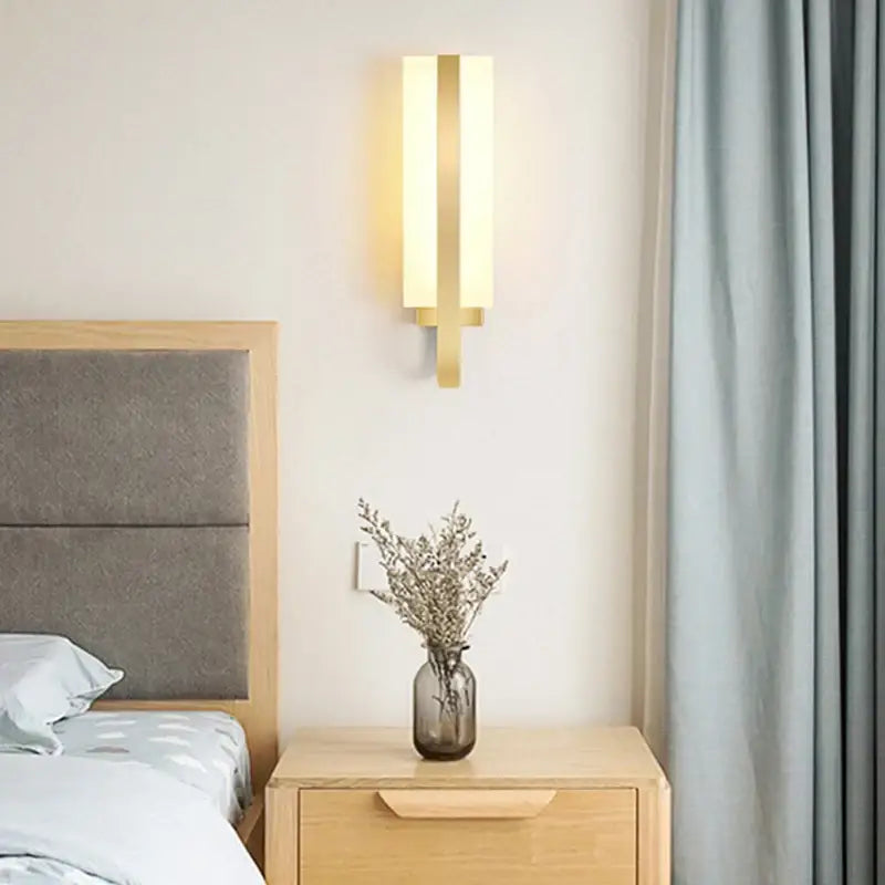 Gold LED Wall Sconce Minimalist Cozy Design
