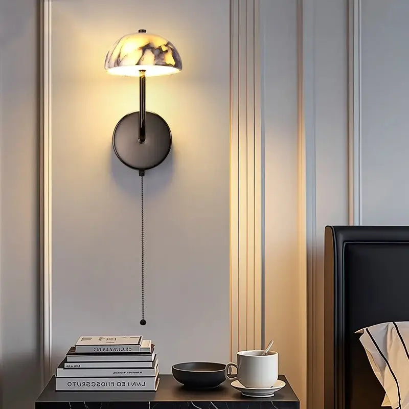Gold Mushroom Wall Lamp