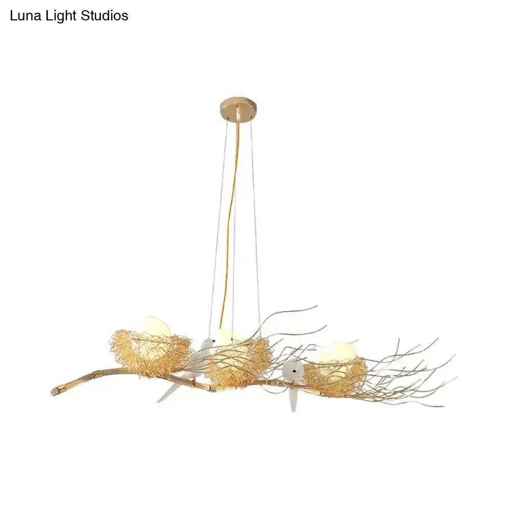 Gold Nest Pendant Chandelier