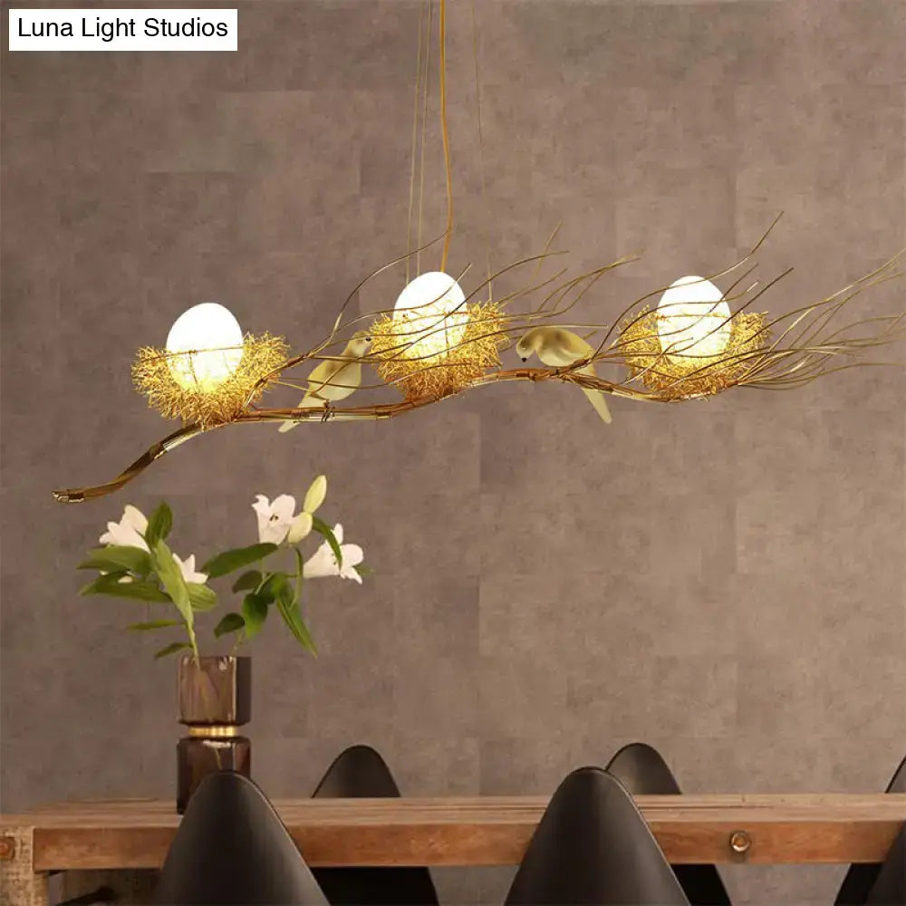 Gold Nest Pendant Chandelier