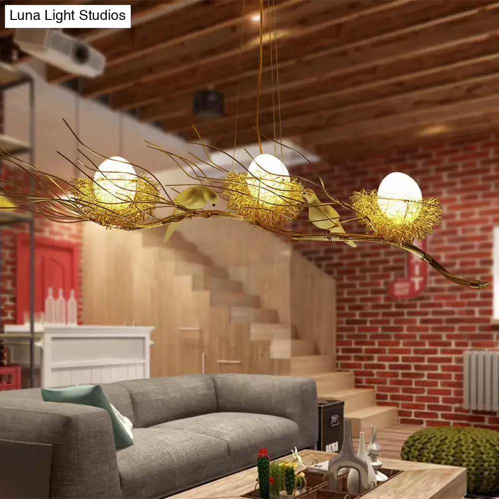 Gold Nest Pendant Chandelier