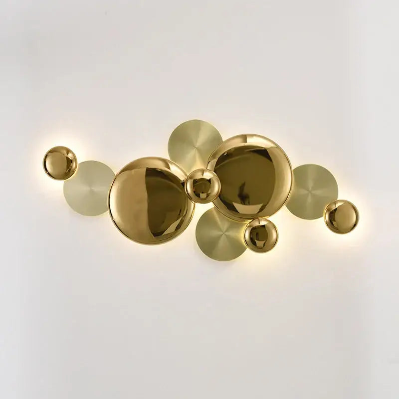 Art Deco Gold Spherical Wall Sconce 193cm