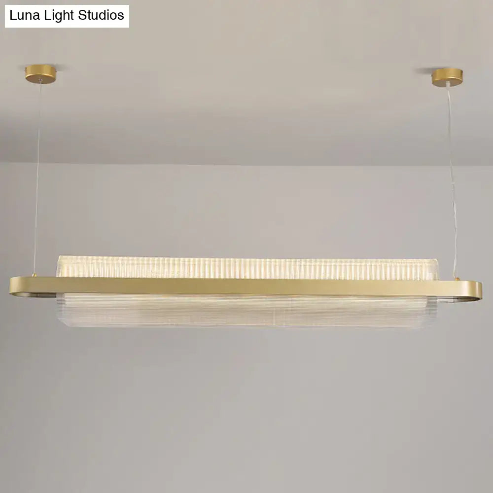 Gold Linear Island Pendant
