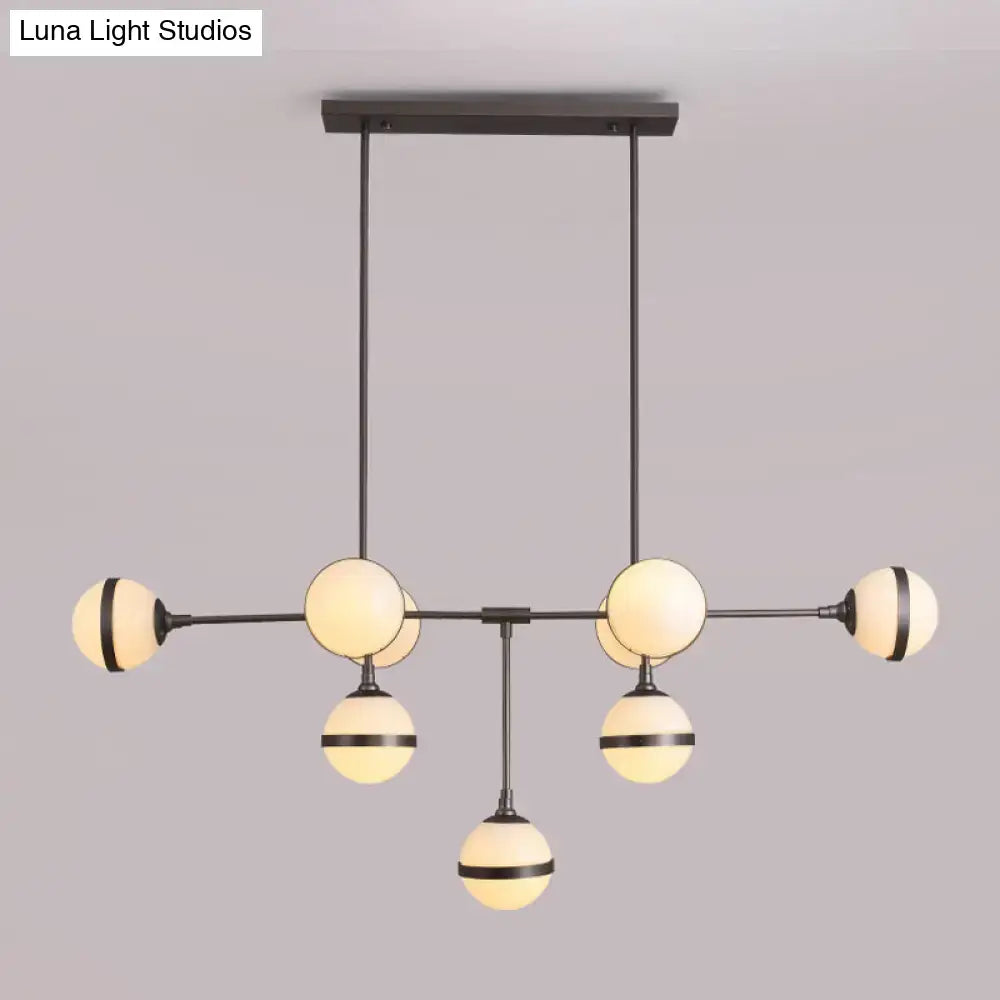 Gold Orb Glass Chandelier