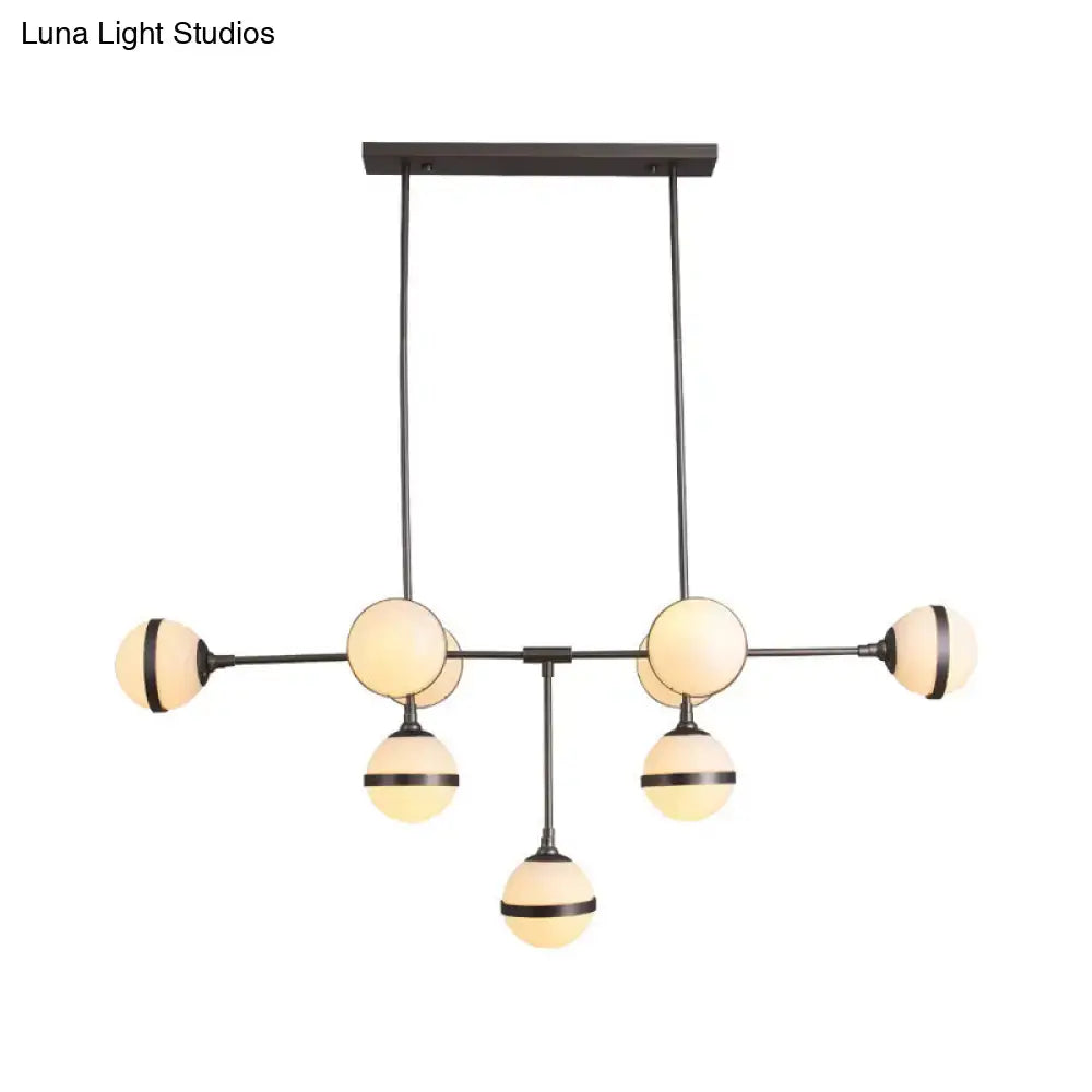 Gold Orb Glass Chandelier