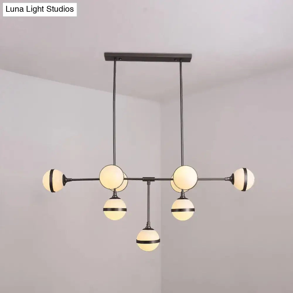 Gold Orb Glass Chandelier