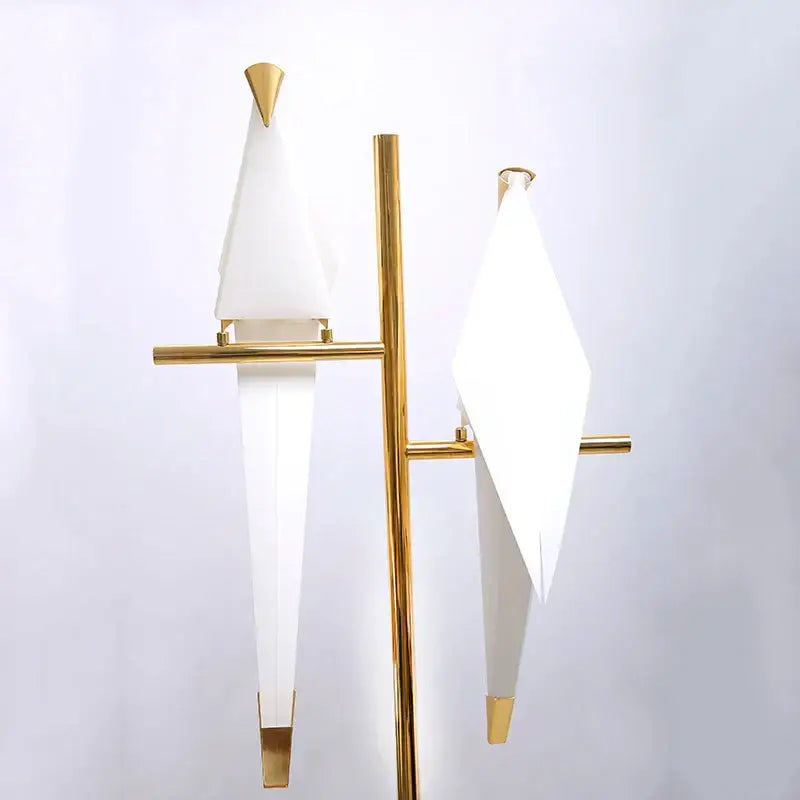 Gold Origami Bird Lamp