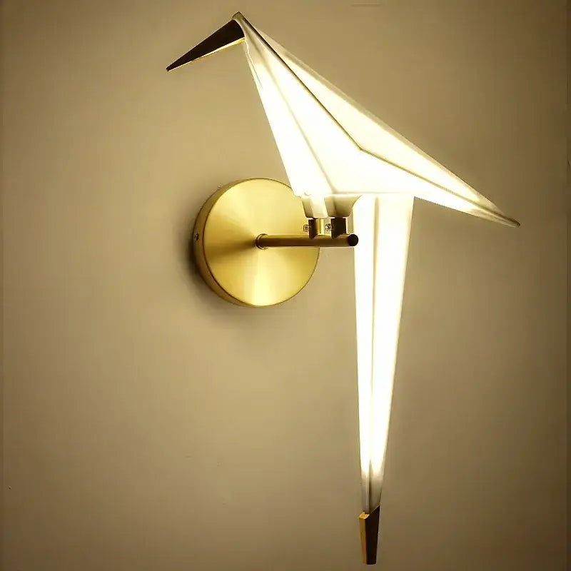 Gold Origami Bird Lamp