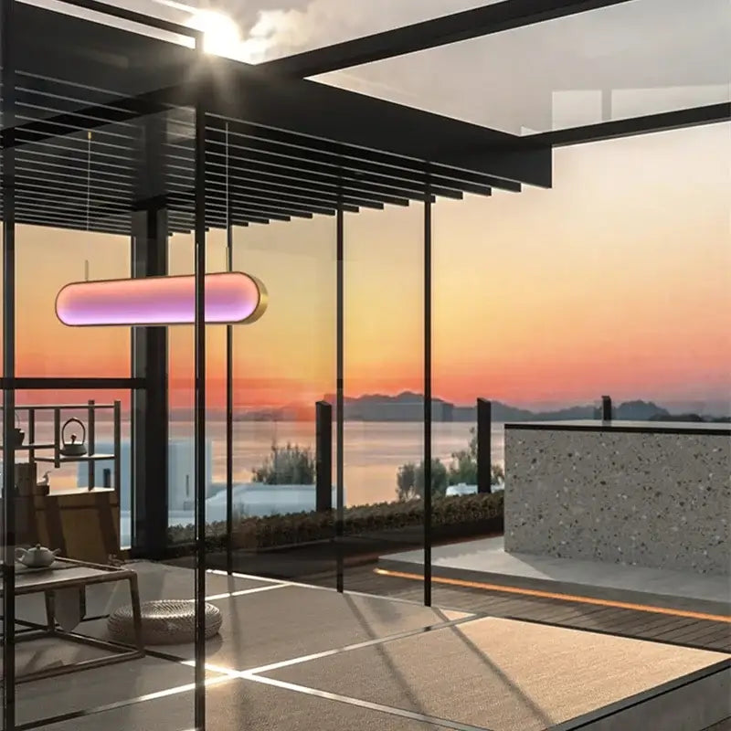 Gold Oval Sunset Chandelier