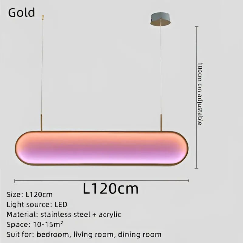 Gold Oval Sunset Chandelier