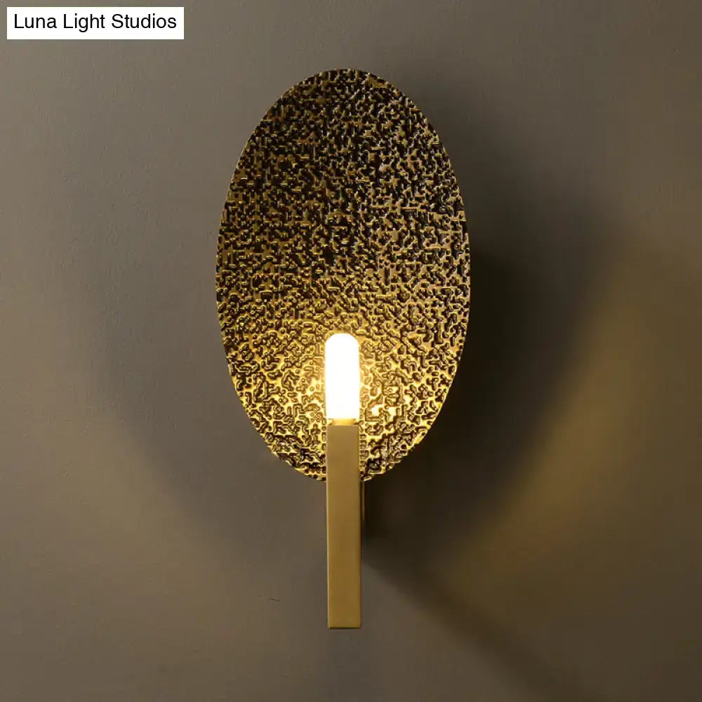 Gold Metal Speckled Glass Sconce