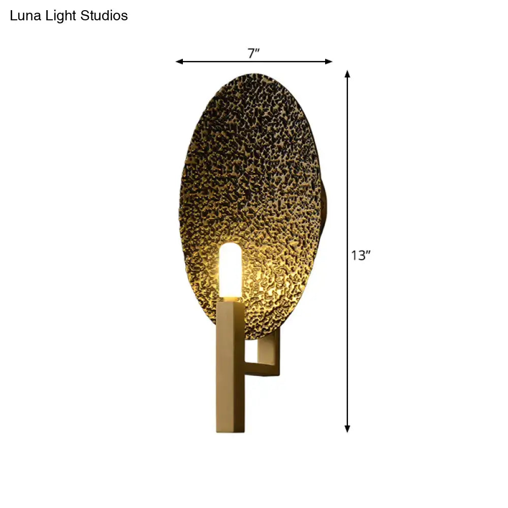 Gold Metal Speckled Glass Sconce