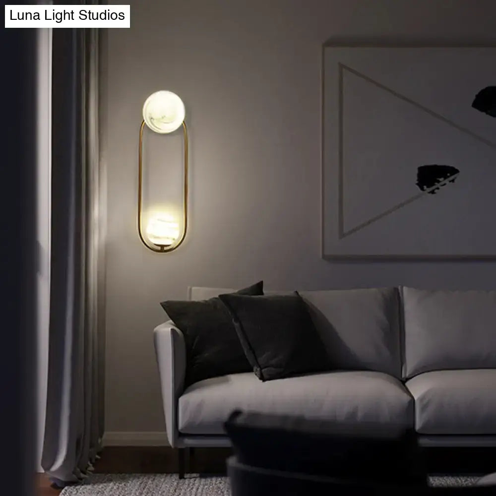 Gold Marble Wall Sconce
