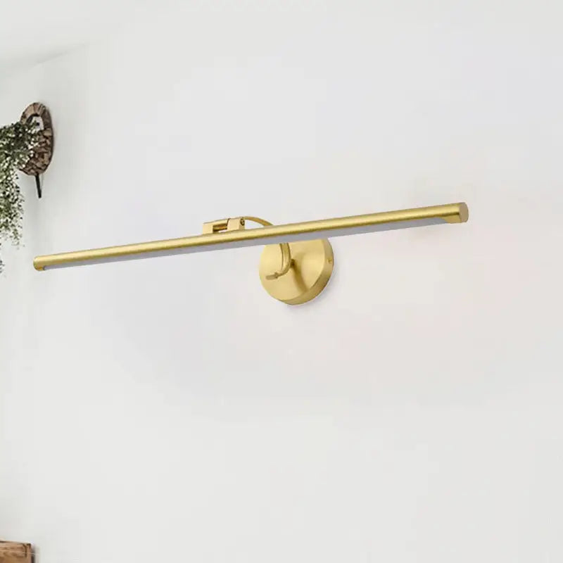 Gold Pipe Vanity Light