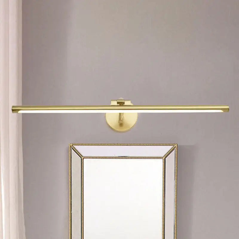 Gold Pipe Vanity Light