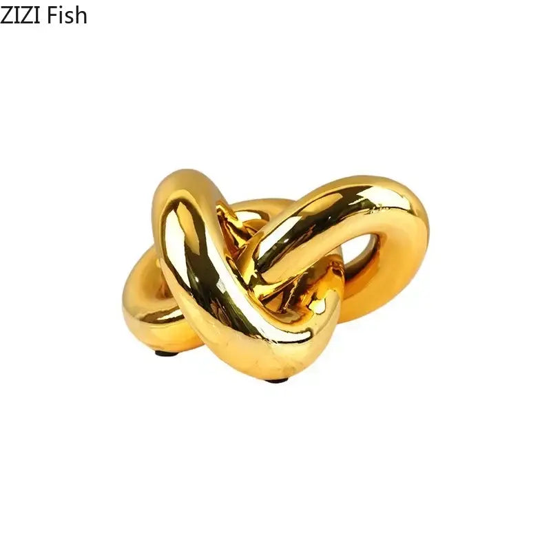 Gold-Plated Knot Sculpture
