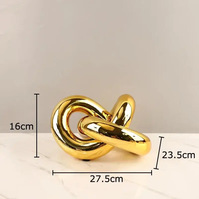 Gold-Plated Knot Sculpture