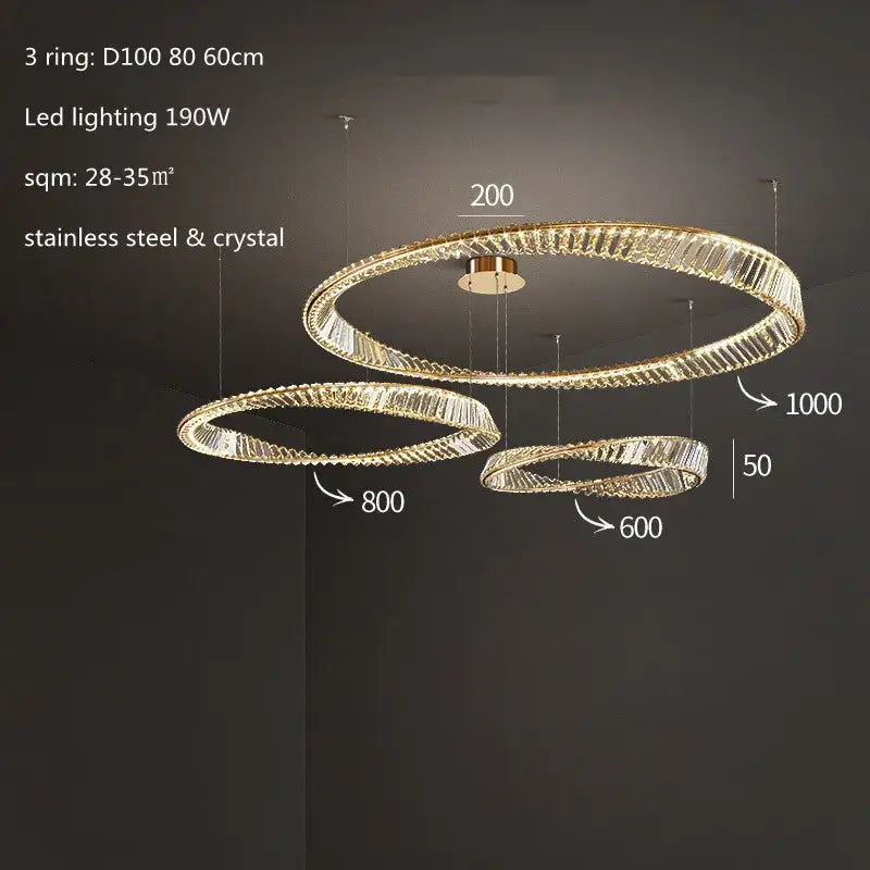 Gold Crystal Ring Pendant