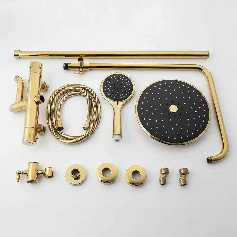 Gold Rainfall Shower Set