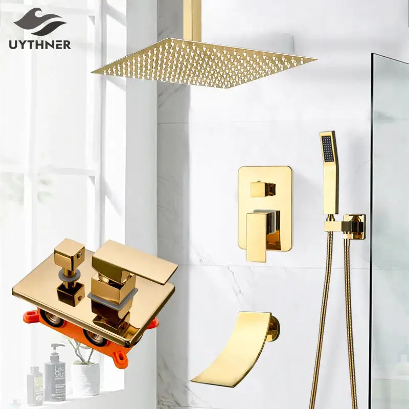 Gold Handheld Shower System