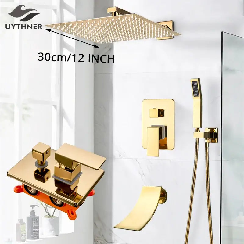 Gold Handheld Shower System